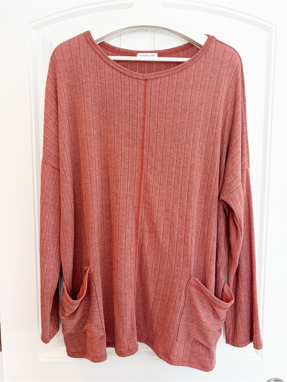 CHIC SOUL I Cattail Tunic Top, Dusty Rose